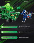Juguete de automóvil de dinosaurio transformador de colisión, 2 autos magnéticos que se transforman en juguetes de dinosaurio, juguete de robot dinosaurio para niños a partir de 3 años, juguetes de