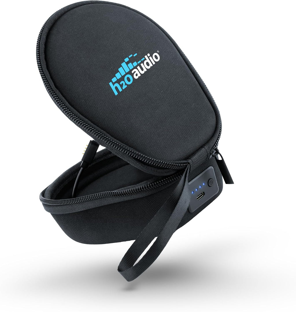 H2O Audio Funda de carga para TRI Serie 2 – Protección de carcasa rígida, banco de baterías con carga rápida, bolsillo de malla para accesorios