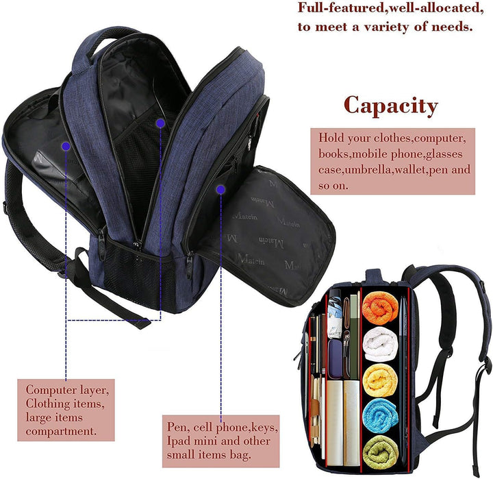 MATEIN - Mochila de viaje para laptop, delgada, con compartimento p...