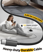Paquete de 2 cargadores magnéticos inalámbricos para iPhone, cargador rápido para teléfono con soporte, almohadilla de carga rápida de teléfono de 6 pies y 25 W, carga magnética inalámbrica para