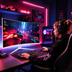 CRUA Monitor curvo para juegos de 32" 4K 240 Hz, 1500R, FreeSync, p...