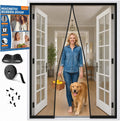 Puerta Mosquitera Magnética Premium, Malla Reforzada Pesada, Tejido Ultra Denso, Cierre Automático Suave, para Mascotas y Niños – Sin Manos, Sellado sin Grietas