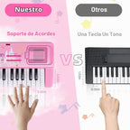 37 Keys Kids teclado Piano con Music Stand, Microphone, Musical Toys