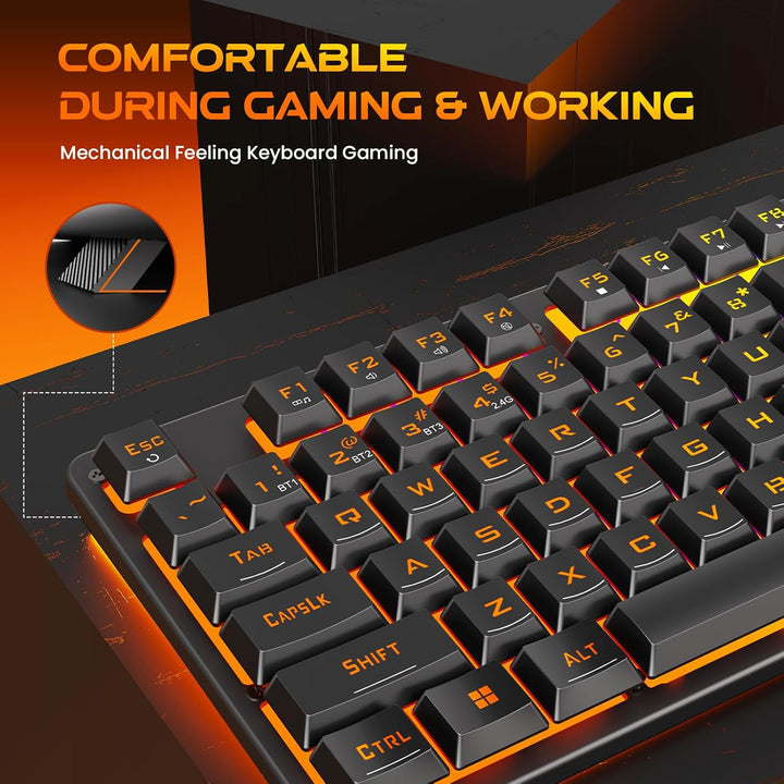 Redragon K521KS Teclado inalámbrico para juegos, triple modo BT\/2....