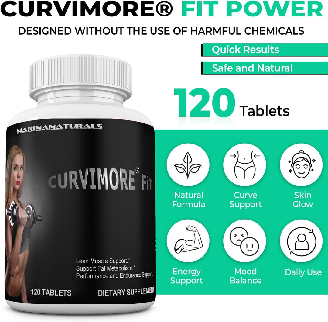 CURVIMORE® Suplemento FiT Mujeres. Cuerpo Voluptuoso Rápido. Multiv...