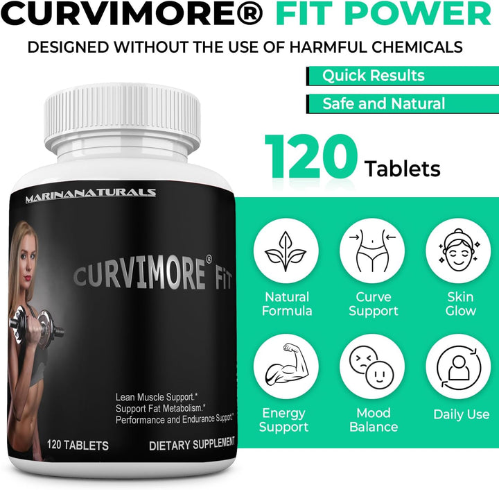 CURVIMORE® Suplemento FiT Mujeres. Cuerpo Voluptuoso Rápido. Multiv...