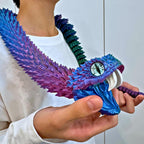 Modelo de serpiente impreso en 3D de gran tamaño de 35.5 pulgadas con dientes móviles y articulaciones flexibles, figura de reptil, alivio del estrés, regalo sorprendente y mágico (35.5