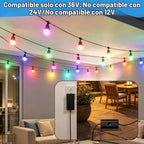 Adaptador de corriente de 36 V para Govee Smart Outdoor String Lights 2 Compatible con Govee H7037 H7038 H7039 Cargador de cable de alimentación