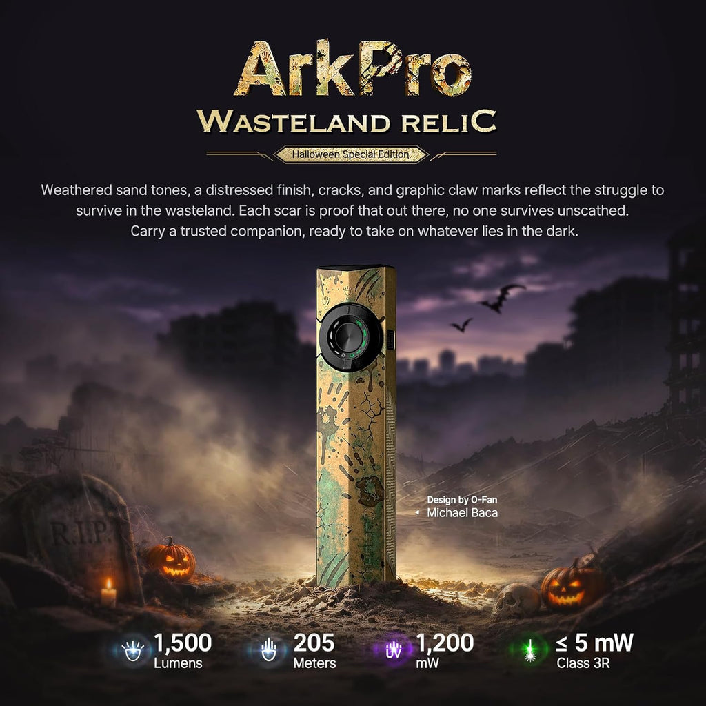 OLIGHT ArkPro EDC Linterna Plana Recargable, Luz de Bolsillo,WastelandRelic