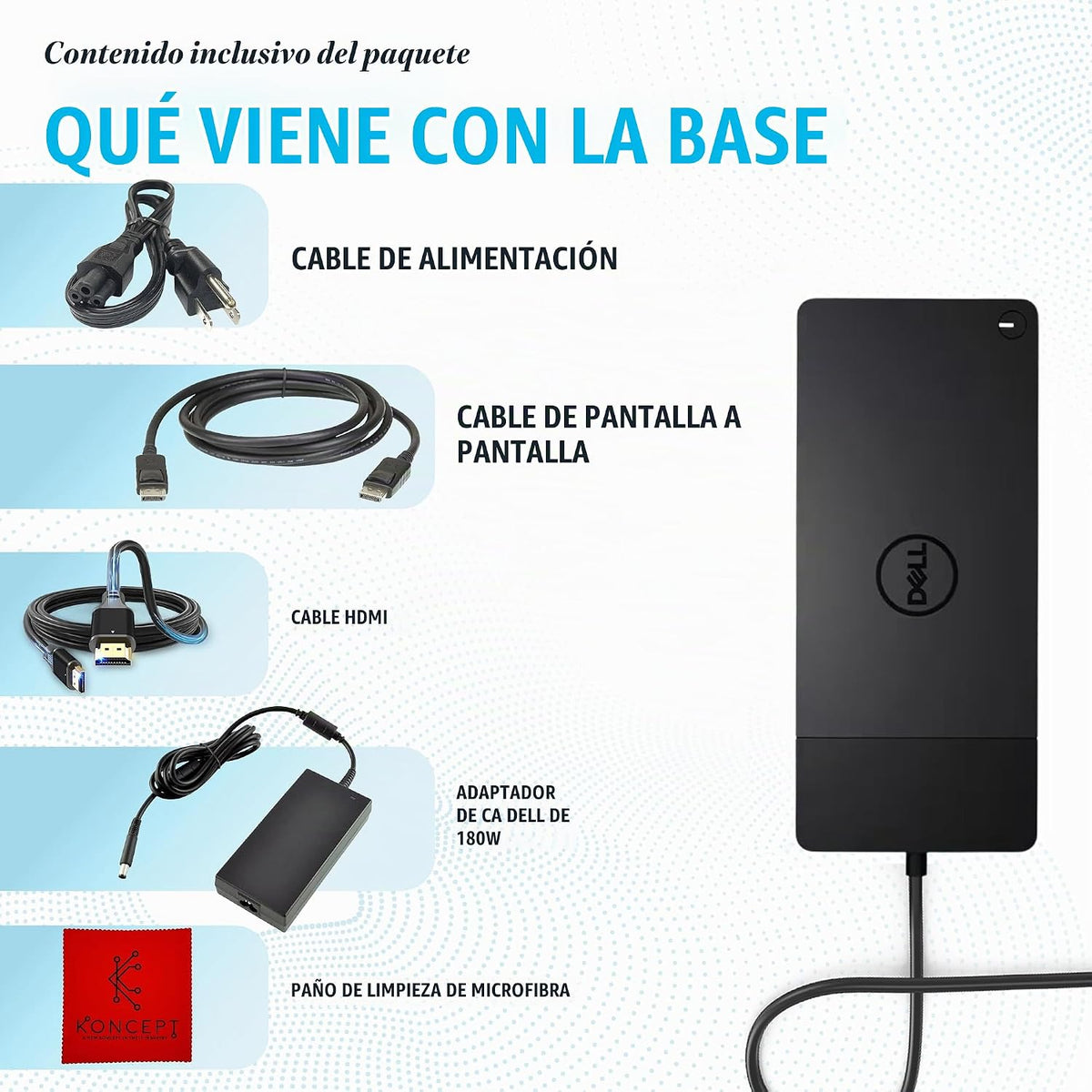 WD22TB4 Dell Thunderbolt 4 Dock, estación de acoplamiento de 40 Gbps USB-C