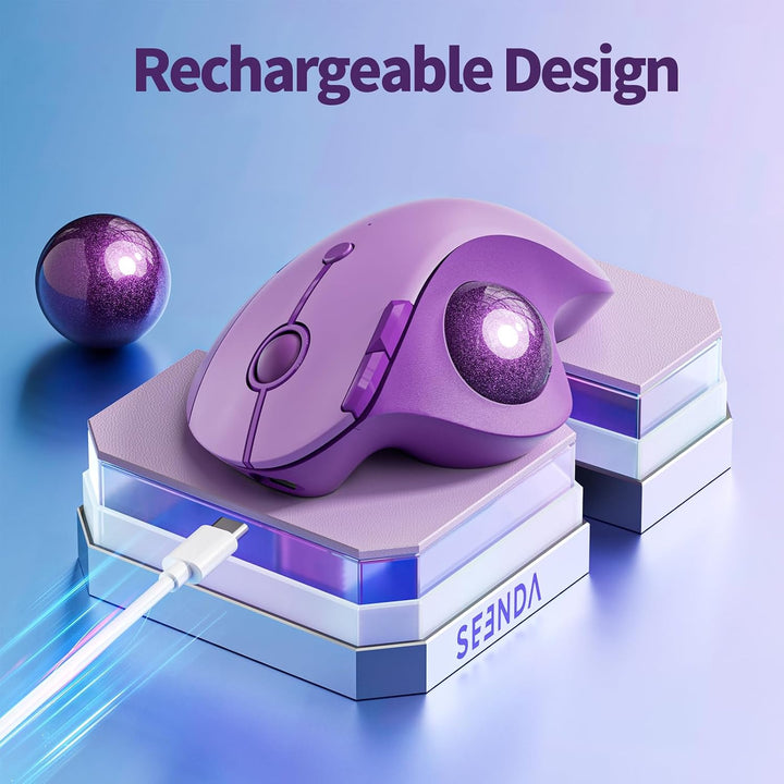 seenda Ratón de Trackball inalámbrico, mouse ergonómico Bluetooth R...
