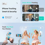 COMITOK MOGO Solo para iPhone, estabilizador de cardán para iPhone, [certificado MFi] cardán de teléfono con seguimiento facial de 360 grados para grabación de video