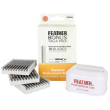 Feather Bonus Value Pack, Cuchillas estándar para maquinilla de afe...