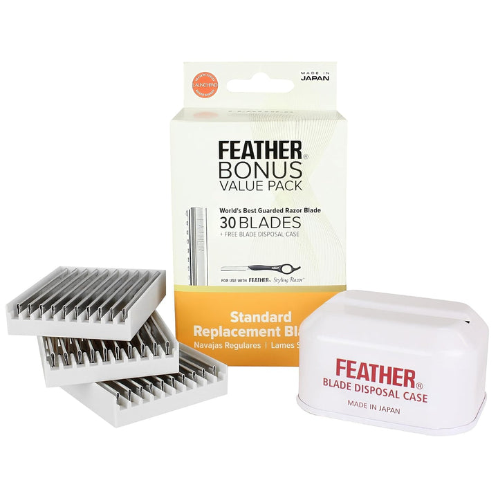 Feather Bonus Value Pack, Cuchillas estándar para maquinilla de afe...