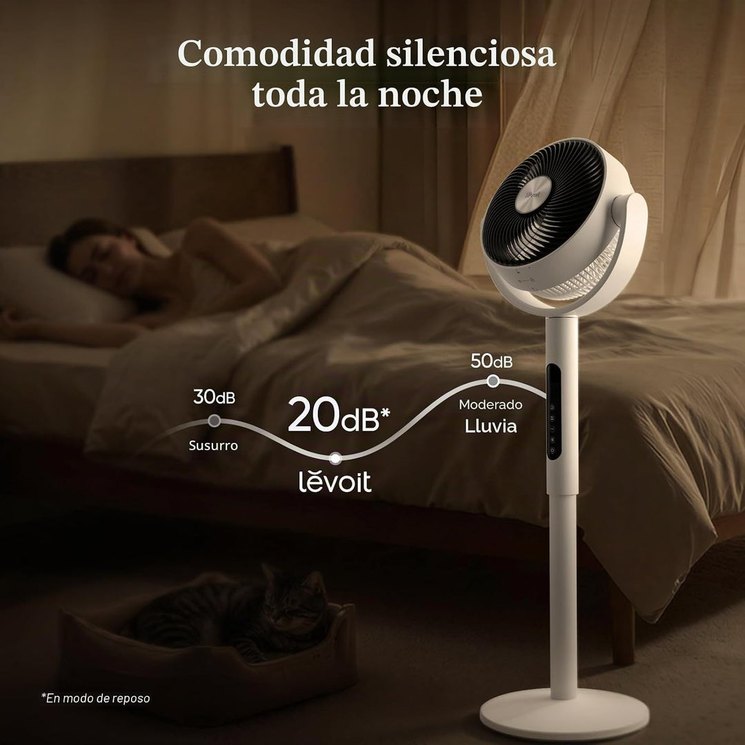 Levoit - Ventilador de pie para dormitorio, ventilador oscilante de...