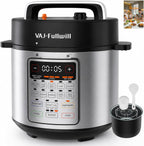 VAJ Olla a presión eléctrica programable 9 en 1 de 6Qt, olla antiadherente
