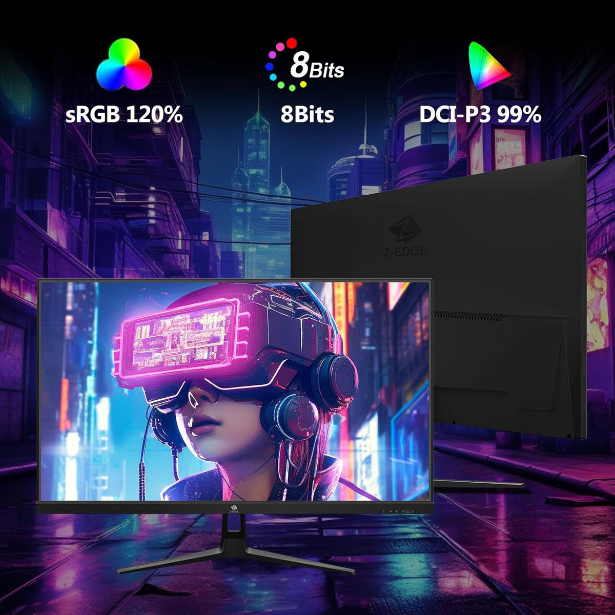 Monitor para juegos Z-Edge de 27 pulgadas, FHD 1080P 240Hz, monitor...
