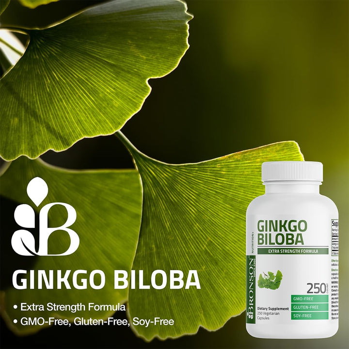 Bronson Ginkgo Biloba Extra Strength Apoya la función cerebral y so...