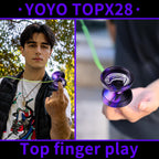 El juego de yoyo de metal 2 en 1 TOPKX28 cuenta con un yoyo mejorado giratorio de dedos, adecuado para niños, adultos, principiantes y profesionales para realizar trucos de Yoyo.