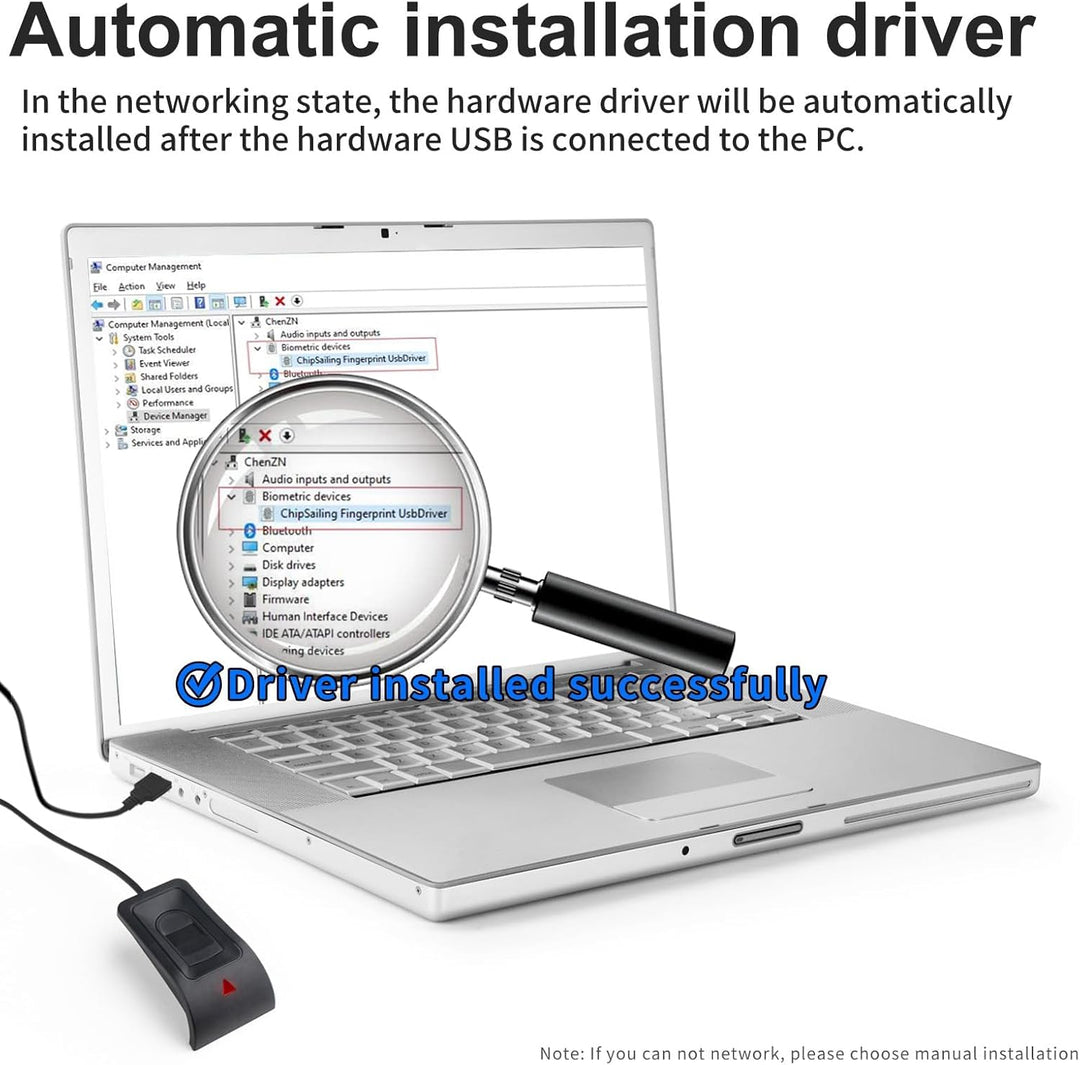 JIAN BOLAND Lector de huellas dactilares USB para