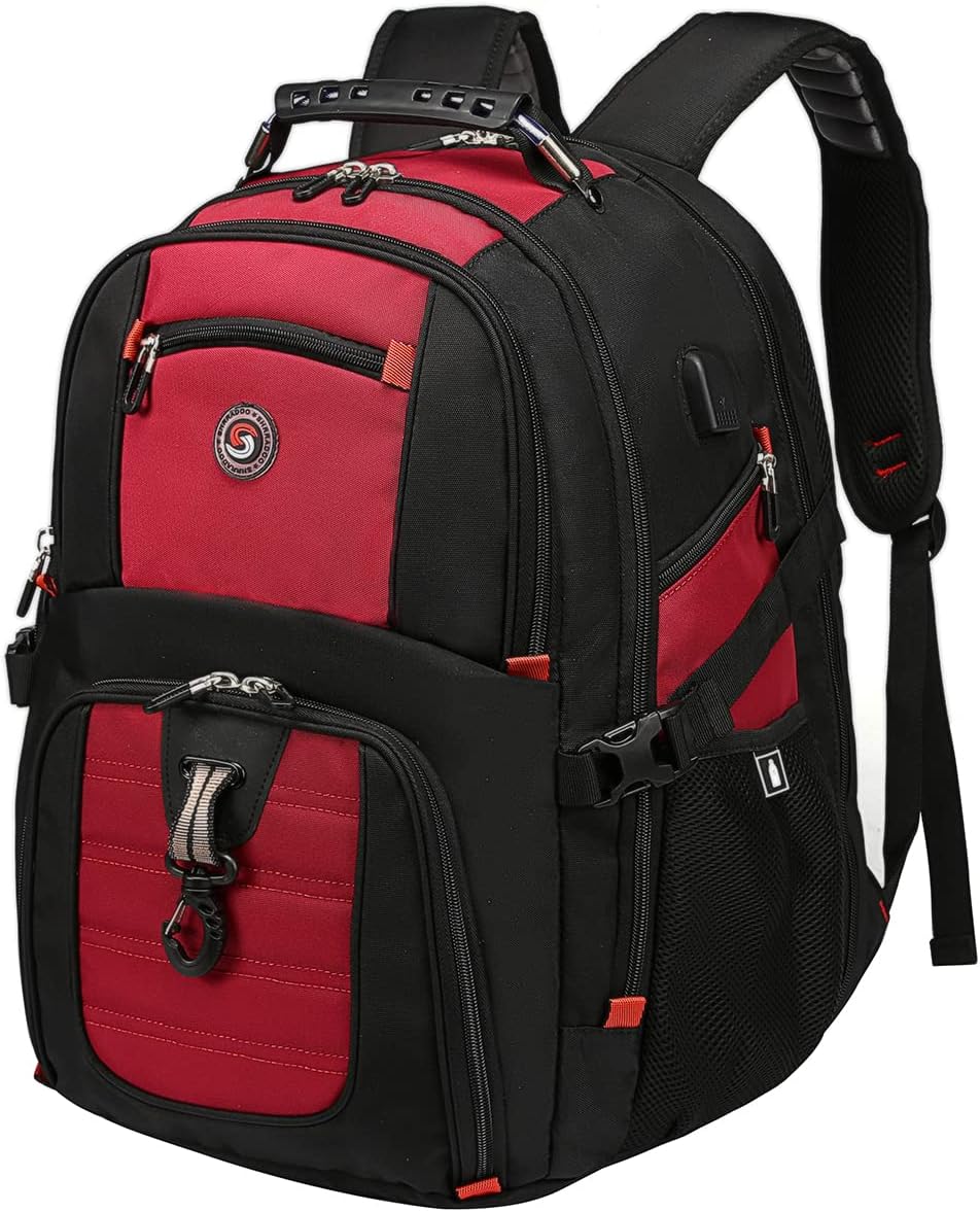 SHRRADOO Mochila de viaje extragrande para laptop de 50L con puerto...