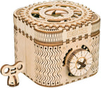 ROKR Caja del Tesoro Mecánica Rompecabezas 3D de Madera Modelo DIY Rompe-Cabezas Mental Proyectos para Adultos Edad 14+ Regalo de Cumpleaños Juguetes Educativos Rompecabezas de Madera para Adultos
