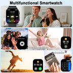 Reloj inteligente para hombre, pantalla curva AMOLED de 2.01 pulgadas, rastreador de fitness con respuesta/hacer llamadas, más de 100 modos deportivos, reloj de fitness con frecuencia cardíaca 24/7/monitor de sueño/podómetro, resistente al agua IP68, para