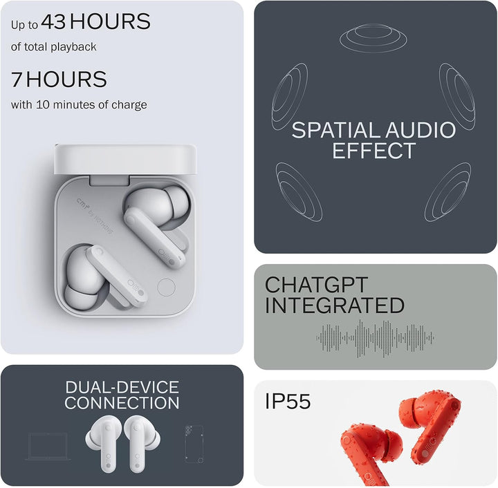 CMF Buds Pro 2 - Auriculares inalámbricos con dial inteligente, aur...