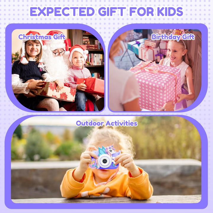 Cámara para niños y niñas de 3 a 12 años, cámara digital para niños...