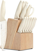 Juego de bloques de cuchillos de cocina de 14 piezas con afilador