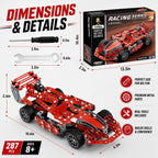 Kit de coche modelo de metal, 287 piezas de juguetes de construcción