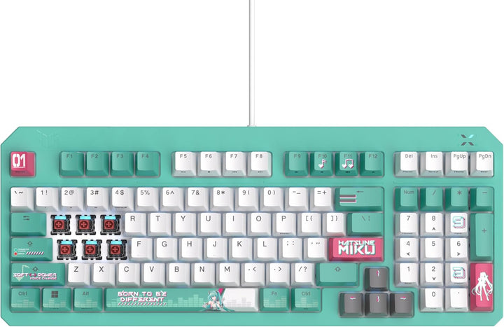 ASUS TUF Gaming K3 Gen II Hatsune Miku Edition - Teclado USB con ca...