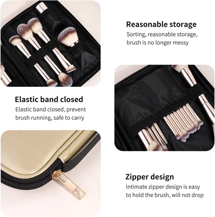 MAANGE Juego de 20 brochas de maquillaje con bolsa, brocha kabuki d...