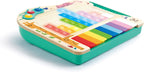 Hape Piano Dynamic Pixel - Piano interactivo 3 en 1 de madera para niños pequeños de 1 a 6 años, juguete sensorial musical con pantalla LED de píxeles, melodías guiadas y sonidos de animales, regalo educativo de aprendizaje temprano