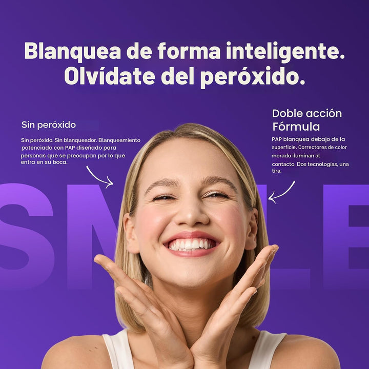 DRDENT Tiras blanqueadoras de dientes moradas, 21 tratamientos, seg...