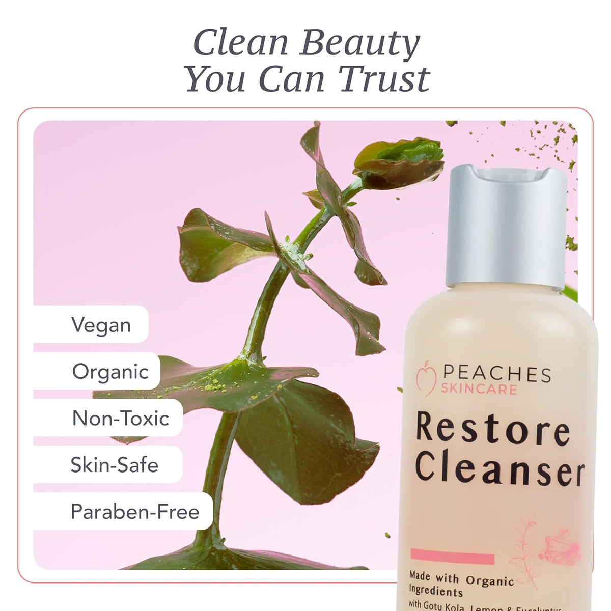 Peaches Skincare - Jabón facial vegano después del entrenamiento co...