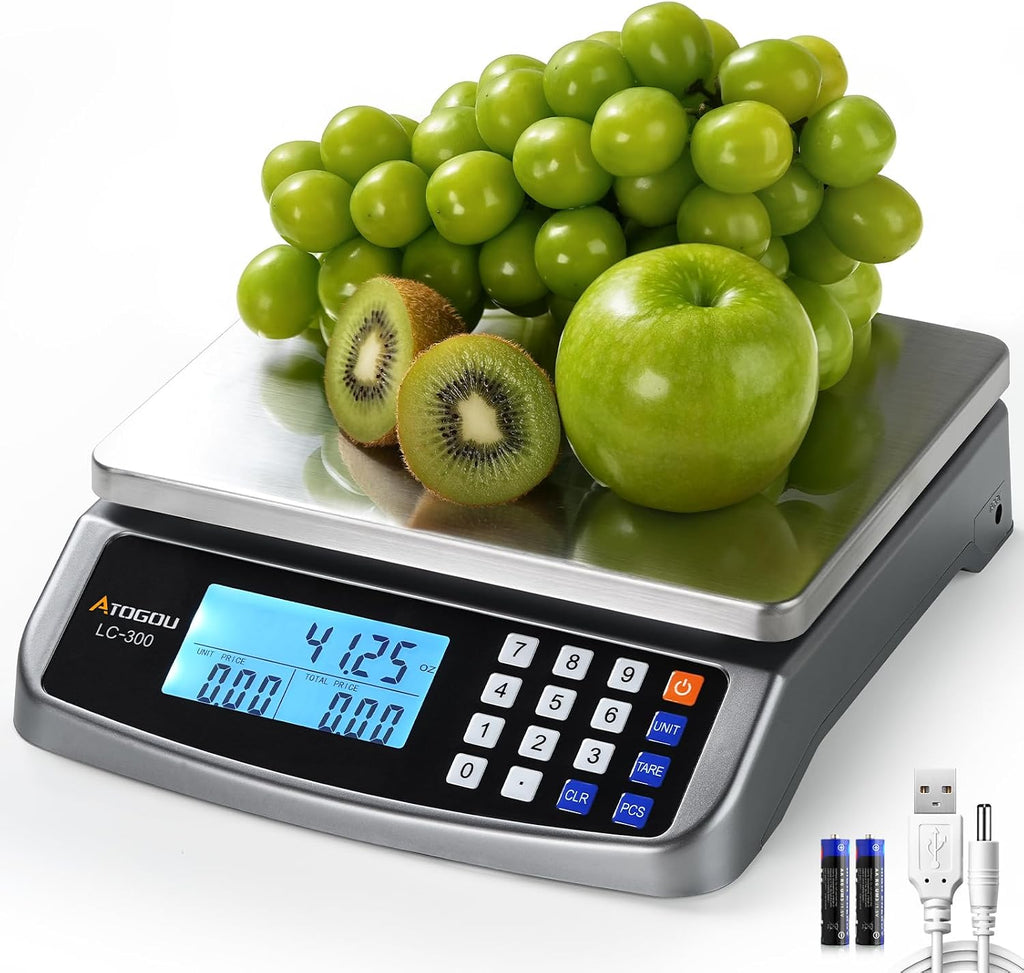 Báscula de alimentos de 66 libras, báscula de cocina comercial con