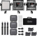 GVM - Luz de video LED 560, 3 paquetes de iluminación de fotografía...