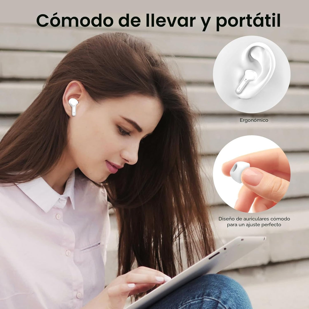 Auriculares inalámbricos, Bluetooth 5.4, estéreo de alta fidelidad,...