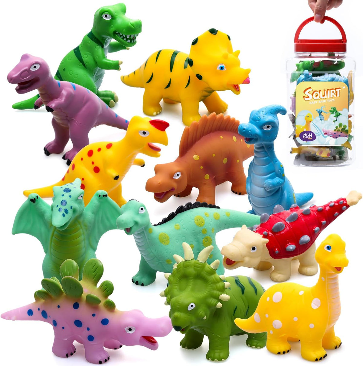 Juguetes de baño de dinosaurios, chorros para niños mayores de