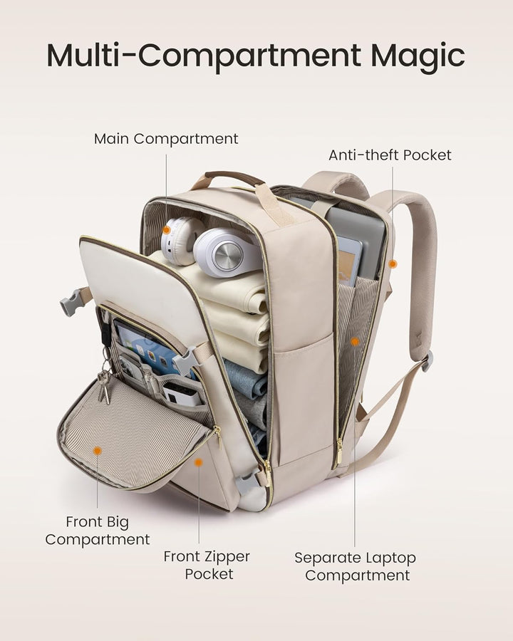 LOVEVOOK Mochila de viaje de 50 litros para mujeres y hombres, equi...