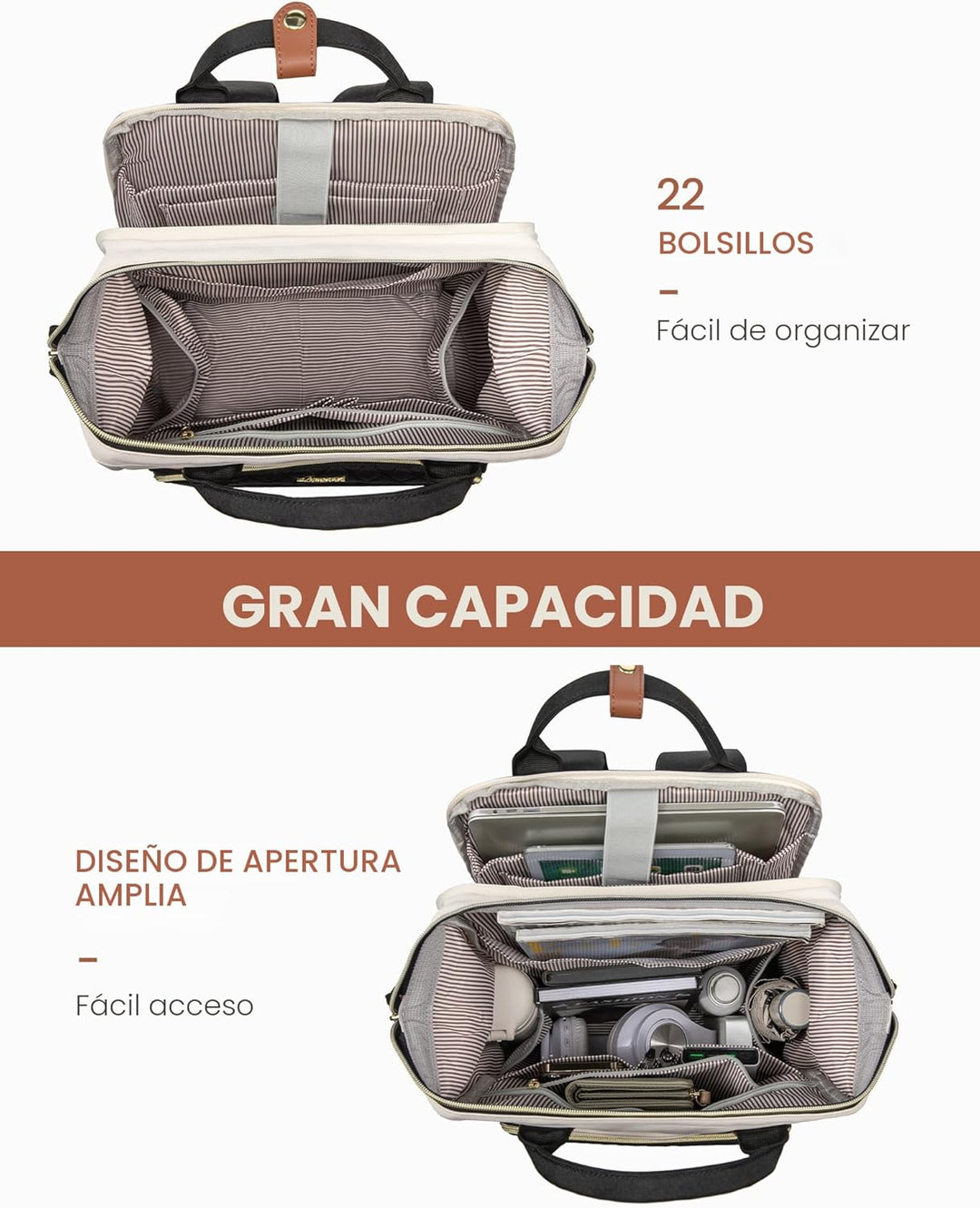 LOVEVOOK - Mochila para laptop de mujer, 15.6'' impermeable...
