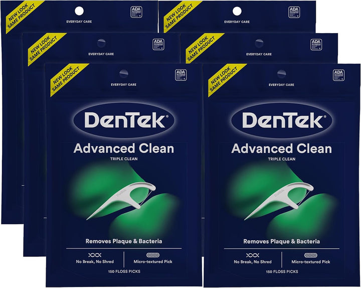 DenTek Triple Clean Advanced Clean - Púas de hilo dental, sin rotur...