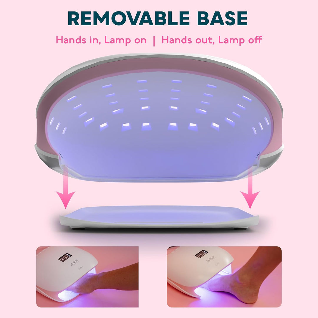SUNUV Lámpara LED UV para uñas, lámpara UV para esmalte de uñas de...