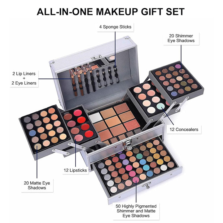 UNIFULL Kit completo de maquillaje de 132 colores todo en uno para...