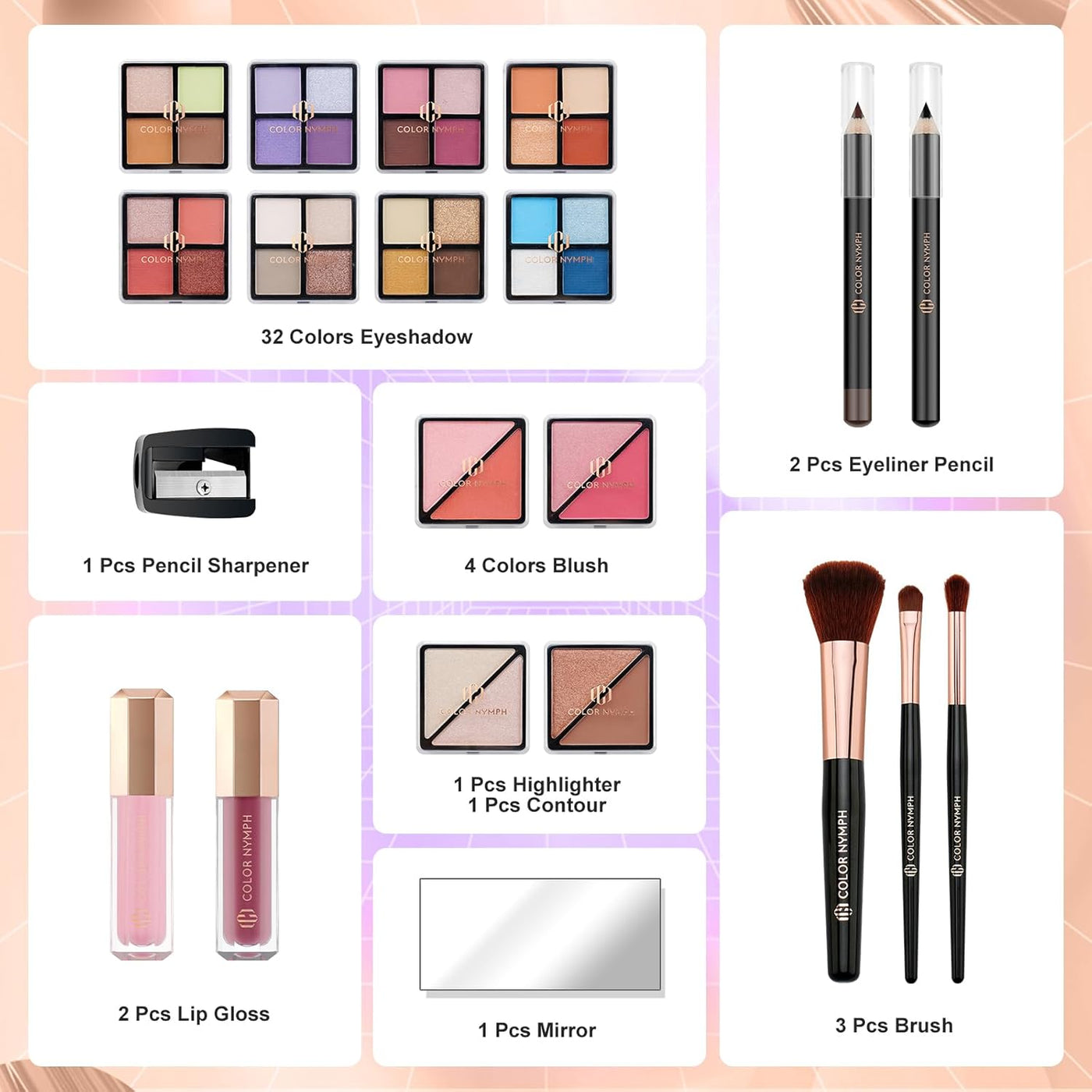 Color Nymph Kit de maquillaje para niñas adolescentes | Juego compl...