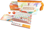 American Mahjong Gradient Design Set 1.2 pulgadas 160 Acrílico Alto Grado Cuatro Capa Naranja Mah-Jongg Azulejos