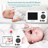 OKAIDI Monitor de video para bebé con cámara y audio, monitor portá...