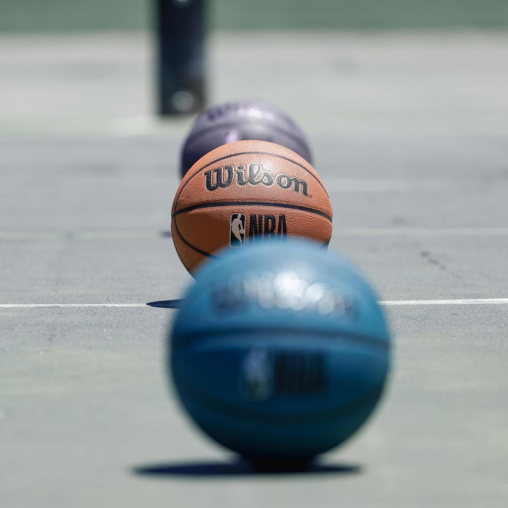 WILSON NBA Forge - Balón de baloncesto para interiores y exteriores, marrón, tamaño 7 - 29.5 pulgadas