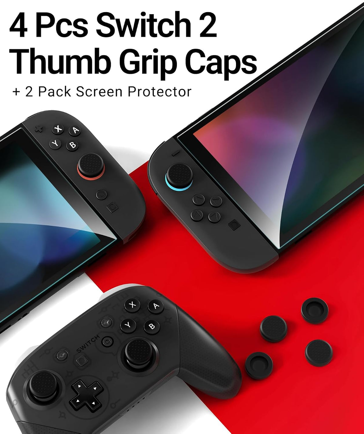 ivoler - Funda compacta para Nintendo interruptor 2, todo en uno, color negro